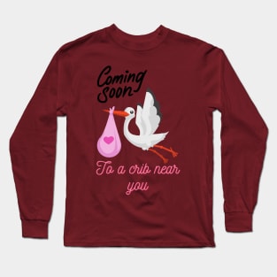 Stork bringing Baby Long Sleeve T-Shirt